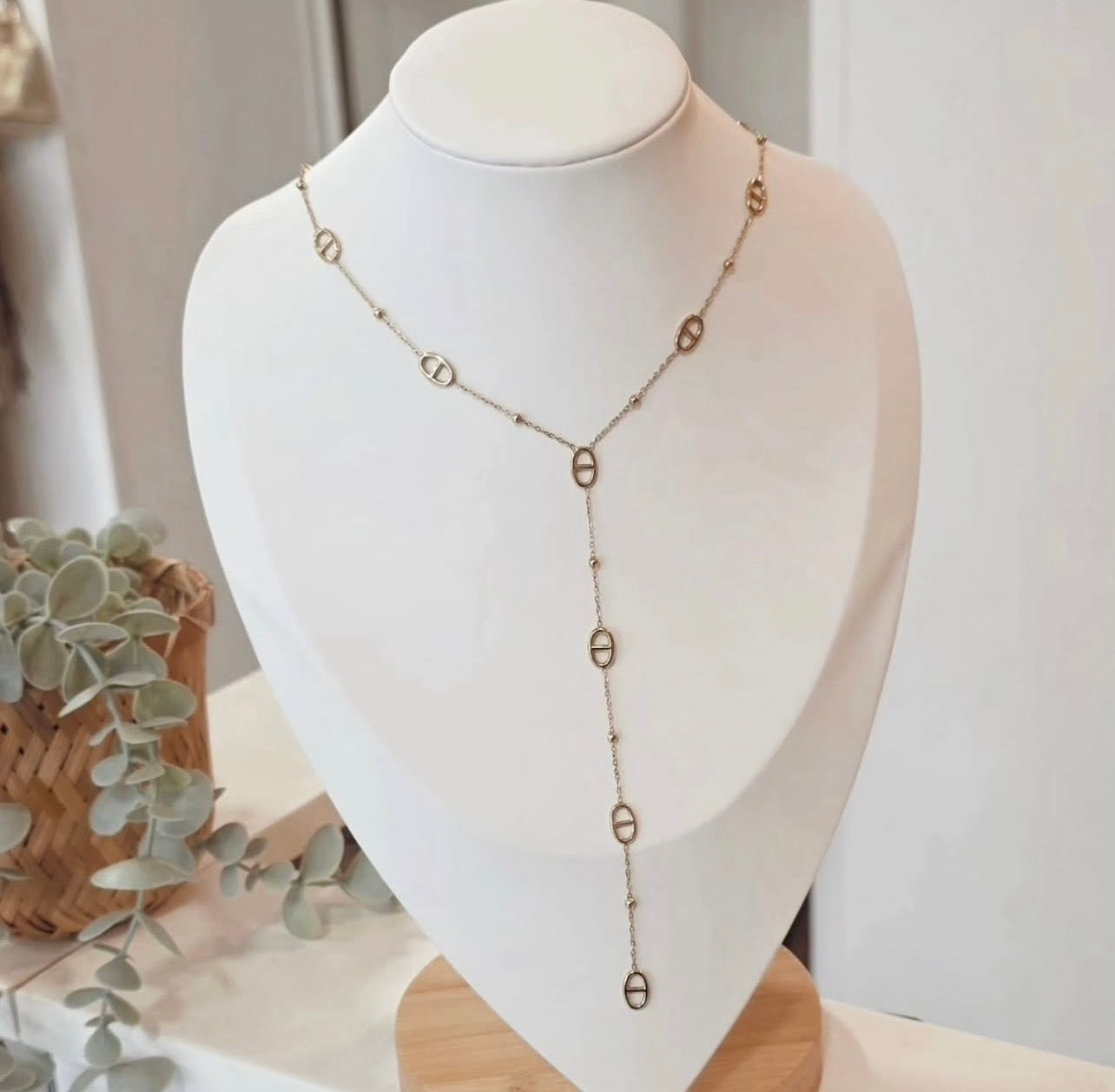 Collier Y acier inoxydable