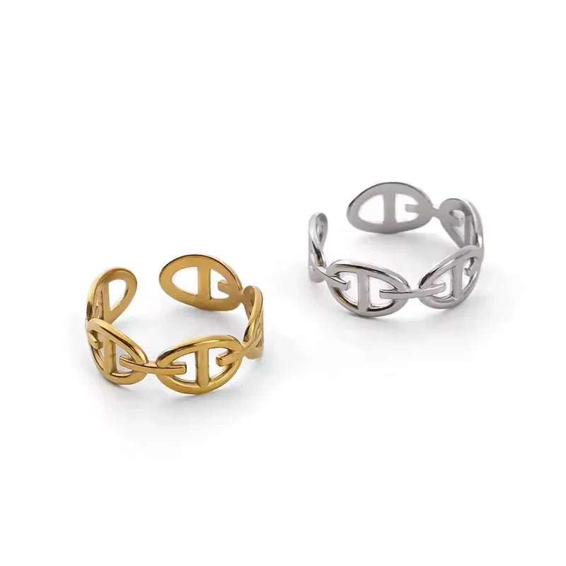 Bague maille marine