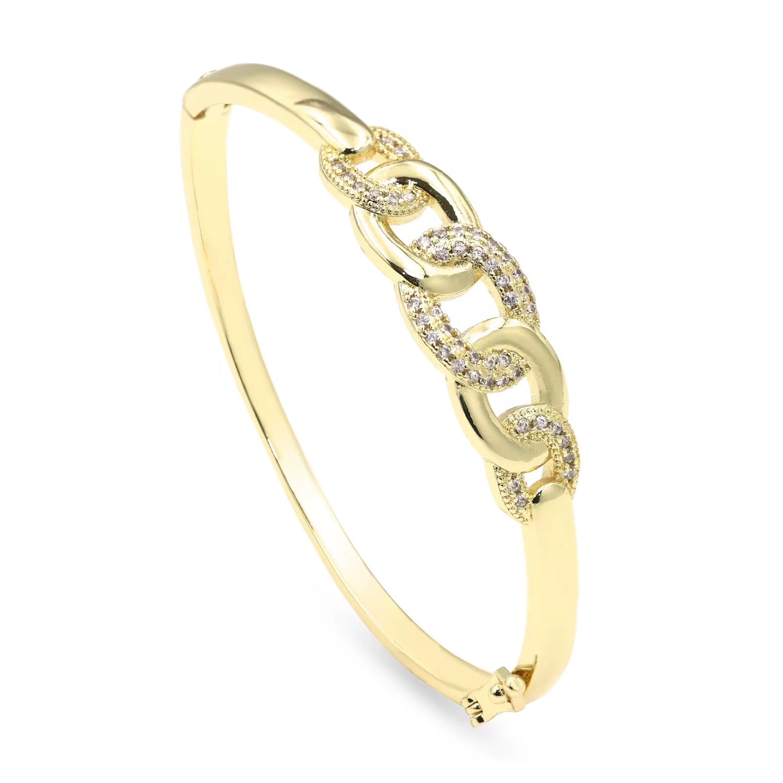 Bracelet chaîne doré acier inoxydable