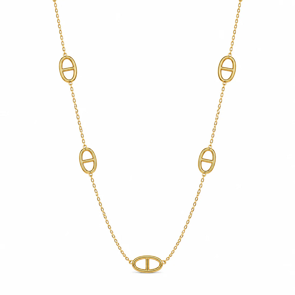 Collier maille marine