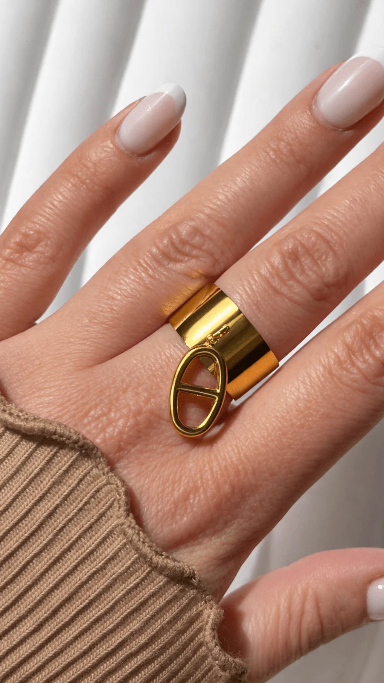Bague maille marine